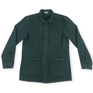 Quaker Marine Supply French Workmans Jacket Men's Size Small Shirt Chore Shacket